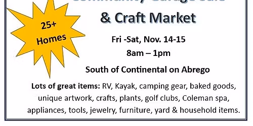 Community Garage Sale & Craft market