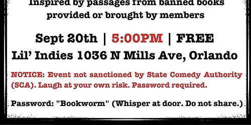 The Secret Illegal Comedy Show: Banned Book Edition