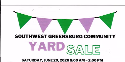 SW Greensburg Community Yard Sale