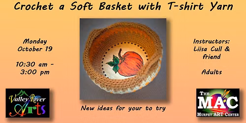Crochet A Soft Basket with T-shirt yarn