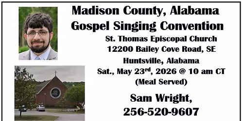 Madison County, Alabama Gospel Singing Convention