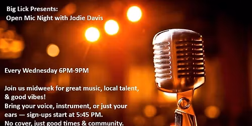 Open Mic Night hosted by Jodie Davis
