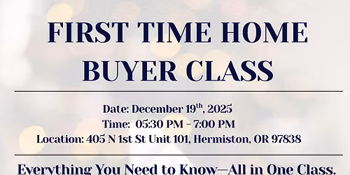 First Time Home Buyer Class