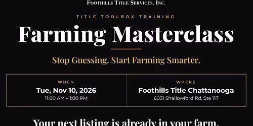 Farming Masterclass - Starting from the Basics