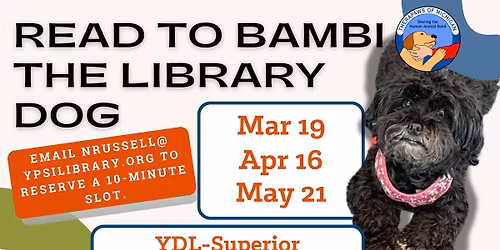 Read to Bambi the Library Dog