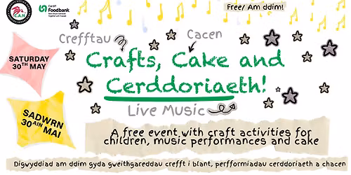 Crafts, Cake & Cerddoriaeth - Free Family Event