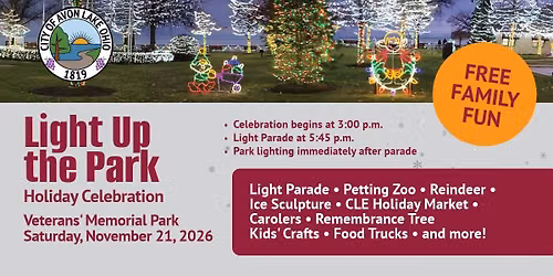 Avon Lake Light Up the Park Holiday Celebration