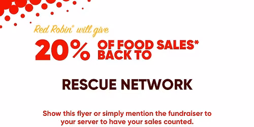 Rescue Network - Red Robin Fundraiser!\ud83c\udf54\ud83d\udc3e