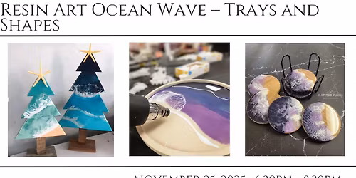 Resin Art Ocean Wave \u2013 Trays and Shapes