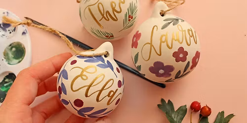 Festive Bauble Lettering & Painting Workshop