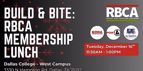 Build & Bite: RBCA Membership Lunch