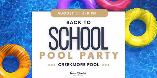 Back To School Pool Party