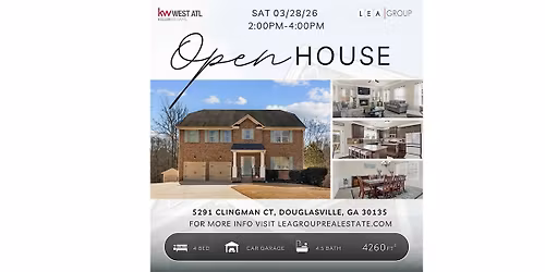 Open House 5291 Clingman Ct, Douglasville, GA 30135