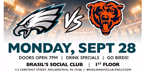 Eagles \ud83e\udd85 vs the Bears at Brasil\u2019s