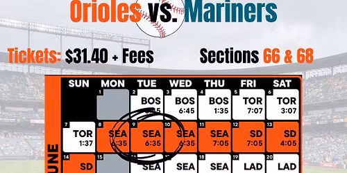 Josh's Jammies Oriole Game