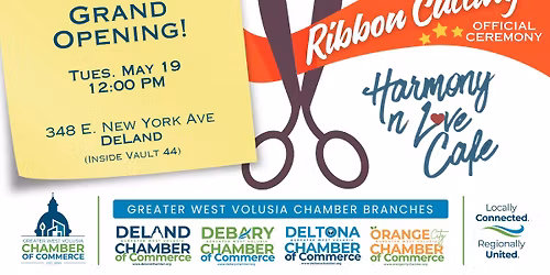 Ribbon Cutting | Grand Opening for Harmony n Love Cafe