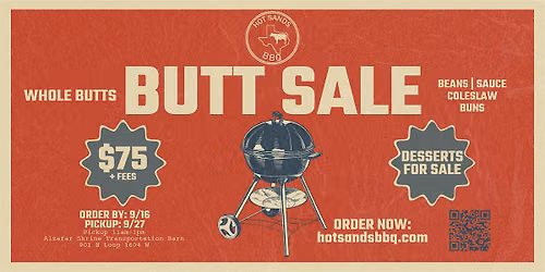 Annual Butt Sale | Hot Sands BBQ