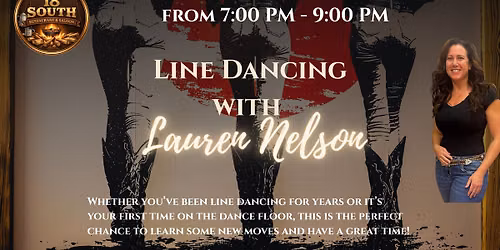Line Dancing w\/ Lauren Nelson @18 South Restaurant and Saloon