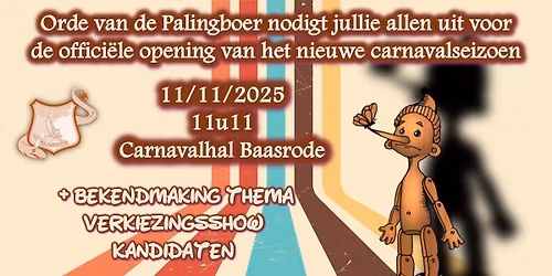 feestelijke opening carnavalseizoen 2026