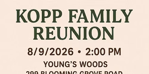 Kopp Family Reunion