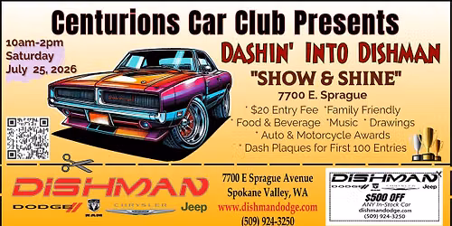 CENTURIONS AUTO CLUB "Dashin' Into Dishman" car Show