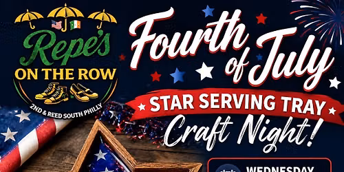 4th of July Star Resin Tray