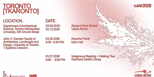 CAF\u00c9 2026: Indigenous Knowledge and Design - Toronto Reading + Walking Tour