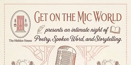 Intimate Night of Poetry, Spokenword and Storytelling at The Hidden House