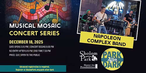 Park After Dark - Musical Mosaic with Napoleon Complex Band