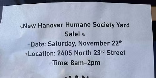 New Hanover County Annual Yard Sale