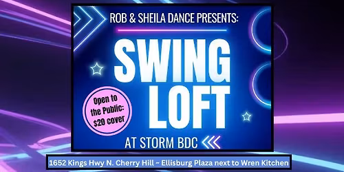 FEB 7-The Swing Loft Social Dance Party at Storm Ballroom with Rob and Sheila 