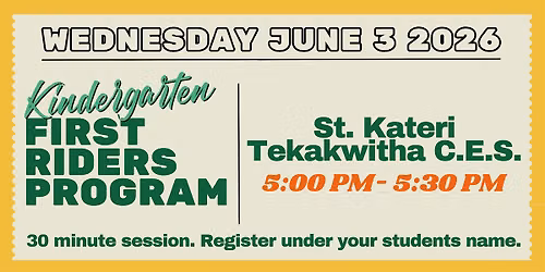 First Riders Program - St. Kateri Tekakwitha C.E.S. - 5:00pm Session
