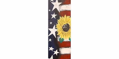 Sunflower & Stripes Porch Sign Paint & Sip Party!