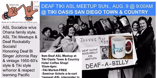 DeafTiki Coffee Meetup at Tiki Oasis before seminars and market