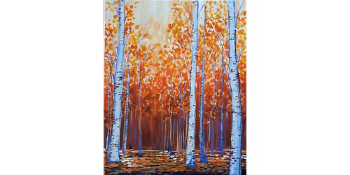 Birch Grove at Sunset - Paint and Sip in Norfolk | Classpop!\u2122