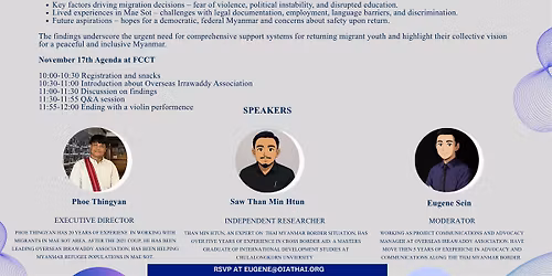 Withering hopes: Exploring the migration decisions and experiences of Myanmar youth