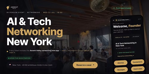 AI & Tech Networking Event in New York by Ascent Valley