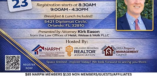 6 CE CREDITS: 6 Hours of Property Management with Kirk Eason: Heist Weisse & Wolk, PLLC