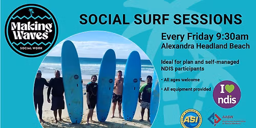 Social Surf Sessions - NDIS - Alexandra Headland