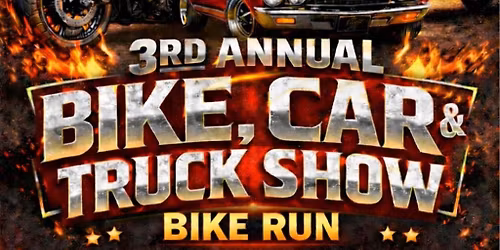 Third annual Bike,Car, and Truck show. 