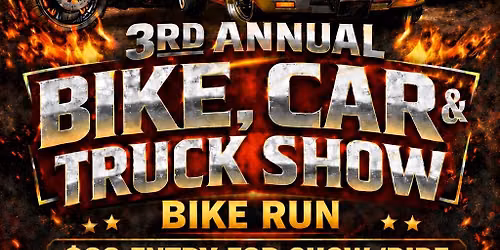 Third annual Bike,Car, and Truck show.