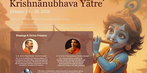 Krihsnanubhava Yatra - October 2026
