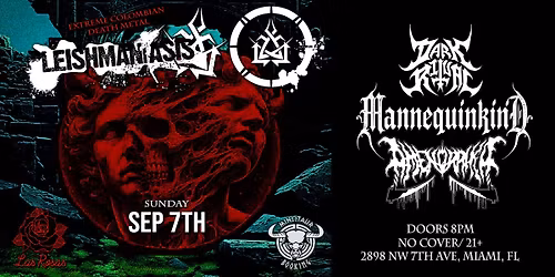 Minotaur Booking presents: LEISHMANIASIS w\/Dark Ritual\/ Mannequinkind\/ Amenorrhea