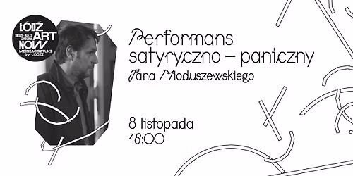 Performans satyryczno-paniczny Jana Mioduszewskiego na wystawie Kaprysy