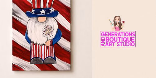 Uncle Sam Gnome Paint & Sip
