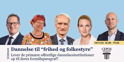 \u00c5bent seminar: Dannelse til "frihed og folkestyre"