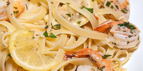 Shrimp Scampi with Homemade Pasta