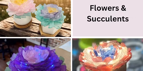 Sea Glass Succulents & Flowers