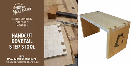 Handcut Dovetail Step Stool