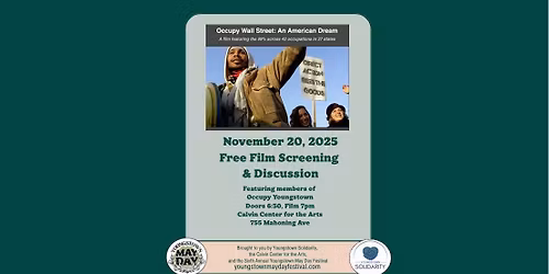 Youngstown Screening Nov 20: "Occupy Wall Street: An American Dream" 